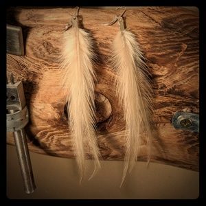 Handmade feather earrings